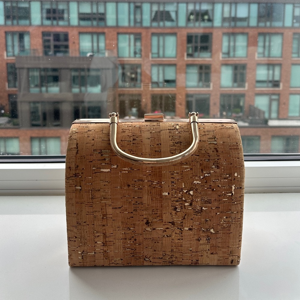 Cork Top Handle Handbag